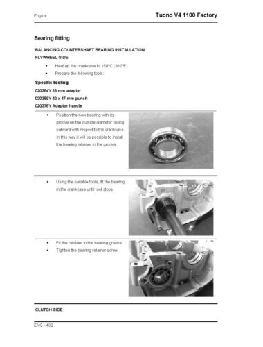 Aprilia Service Workshop Service Repair Manual 2024 Tuono V4 1100 Factory - Bild 13 von 22
