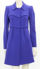 Tibi Purple Wool Snap Button Coat Size 4