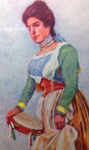 Sorento Tarantella 1904 Colored Lithograph Framed and matted UNSIGNED - Picture 2 of 7
