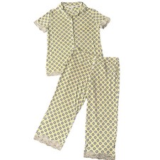 Soma Intimate Pajamas With Lace Trim, Buttery Yellow Color, Women  s Size Medium