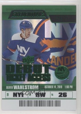 2019 Credentials Debut Ticket Access Green 24/25 Oliver Wahlstrom Rookie RC t7o