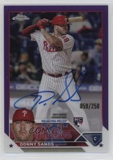2023 Topps Chrome Rookie Purple Refractor 59/250 Donny Sands #RA-DS Auto 2s1
