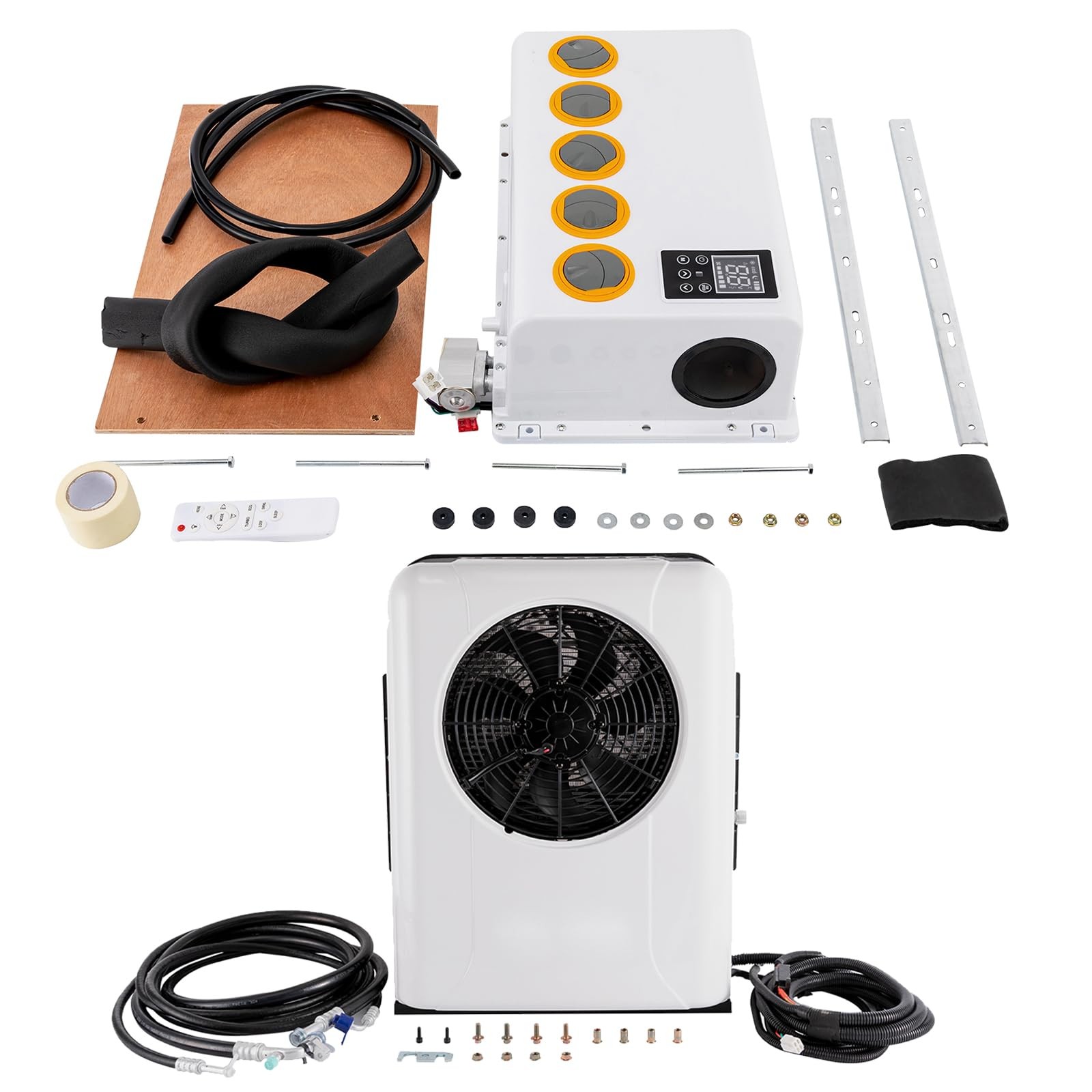 24V Air Conditioner Truck Bus RV Portable Split AC White 10238BTU 1000W-3000W