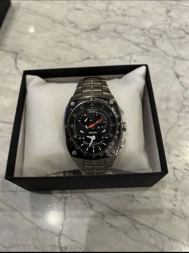 Vintage Seiko Sportura Kinetic Chronograph 7L22-0Ad0 works