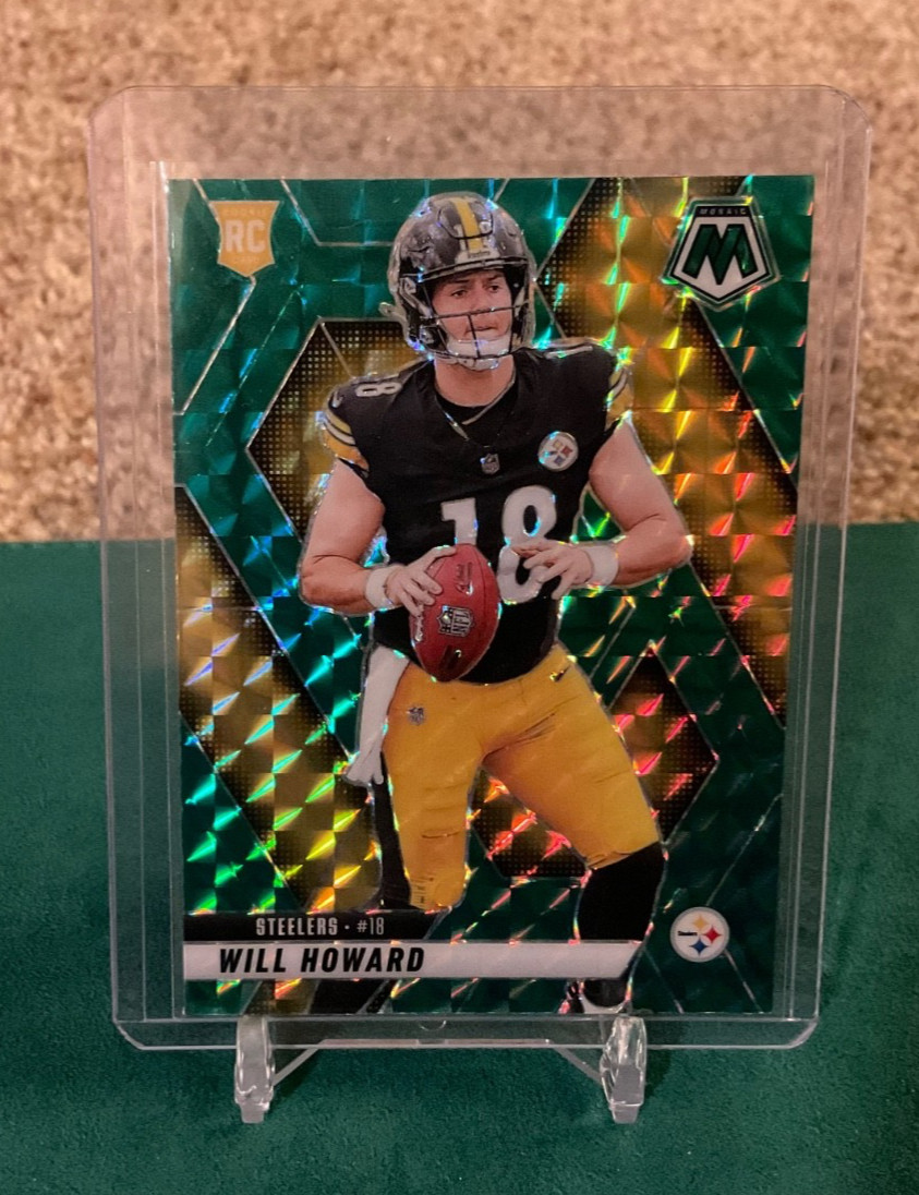 2025 Panini Mosaic - Rookies Will Howard #318 Green Mosaic Prizm (RC)