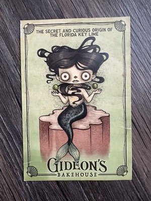 Gideon s Bakehouse July 2021 Menu Card Key Lime Mermaid Disney (see description)