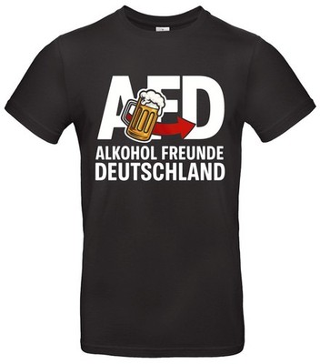 AFD Alkohol Freunde Deutschland T-Shirt lustiger Bier Spruch Satire Partyshirt
