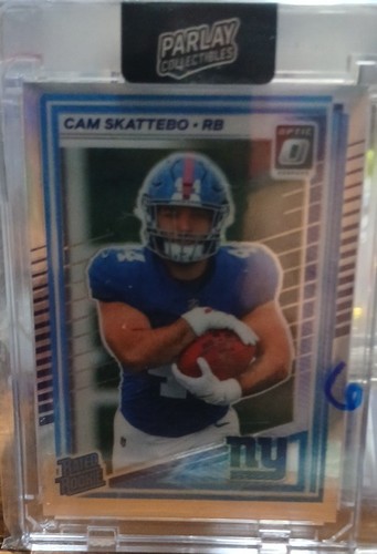 2025 Panini Optic - Rated Rookie Cam Skattebo #228 Holo Prizm (RC) Giants