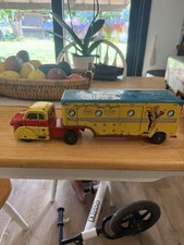 Vintage Tin Litho Semi Truck Lot Roy Rogers Trigger ACE Transport Trailer