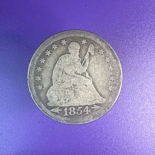 1854-P Seated Liberty Silver Quarter W Arrows💥 US Type Coin Rare 💥 (8252)