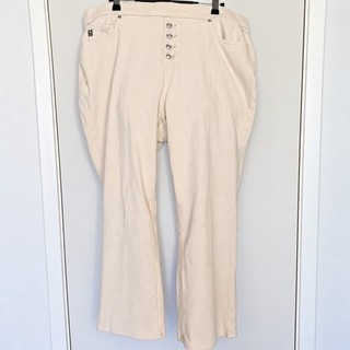 Belle by Kim Gravel Flexibelle Crop Jeans 18W Sand Bar Pull On 25" Inseam