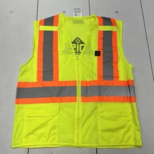 Ironwear Yellow Safety Vest Flame Resistant Zip Front Adult Size Medium