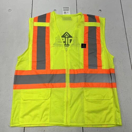 Ironwear Yellow Safety Vest Flame Resistant Zip Front Adult Size Medium - product listing photo