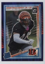 2025 Donruss Optic Rated Rookie Purple Shock Prizm Demetrius Knight Jr #296 dd2