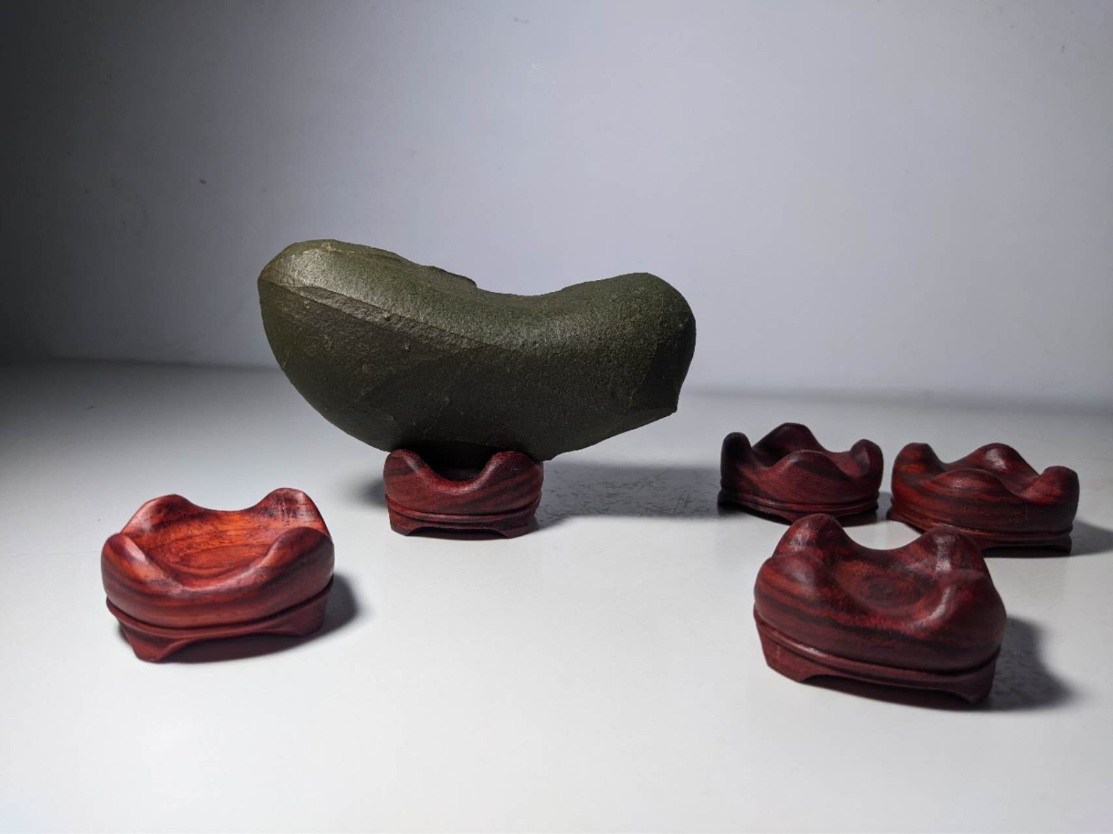 Pack de 5 Piezas Hecho a Mano Soporte de Madera para Expositor de Piedra Suiseki Envío Gratis