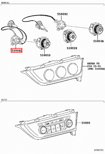Genuine Hilux KUN25 KUN16 KUN15 KUN10 GGN25 Dash Heater Direction Control Cable - Picture 20 of 20