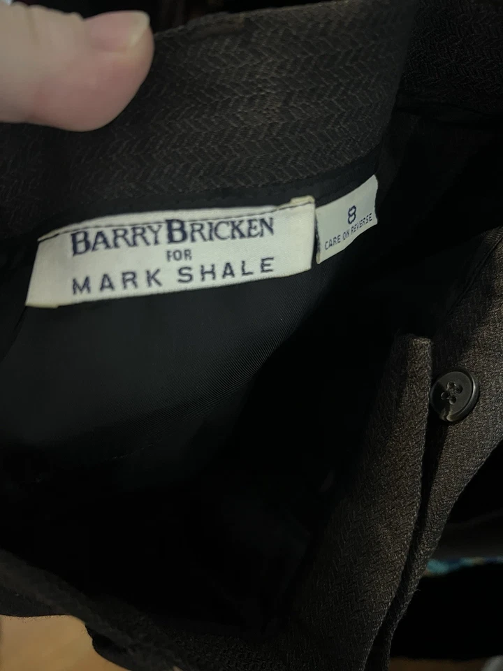 Pantalones Barry Bricken para mujer Mark Shale talla 8 negros rectos estilo empresarial Foto 3 de 3