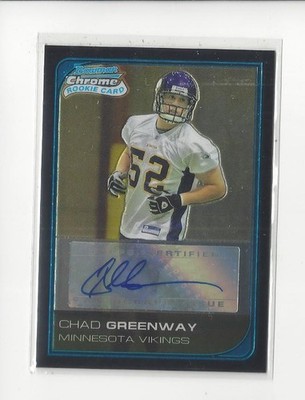 2006 Bowman Chrome #243 Chad Greenway RC AUTOGRAPH Vikings
