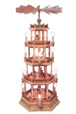 Richard Glaesser Pyramide Christi Geburt natur 4-stöckig elektrisch Erzgebirge