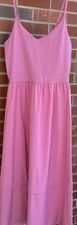 Athleta Women  s Elation V-Neck Hybrid Midi Dress Size M Begonia Pink Pockets