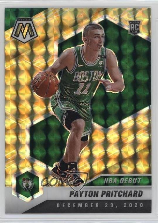 2020-21 Panini Mosaic NBA Debut Reactive Yellow Prizm Payton Pritchard #269 11ur