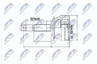 Gelenksatz Antriebswelle NTY NPZ-FT-025 FüR Fiat Panda UNO 127 128 Familiare Up