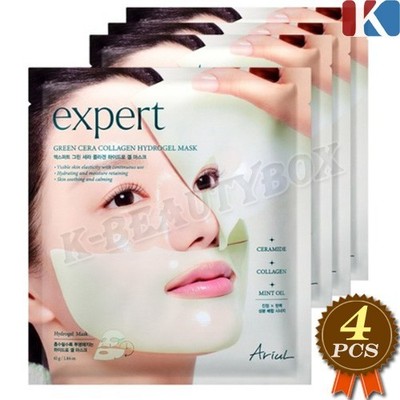 ARIUL Expert Green Cera Collagen Hydrogel Mask 41g x 4pcs Soothing Elasticity