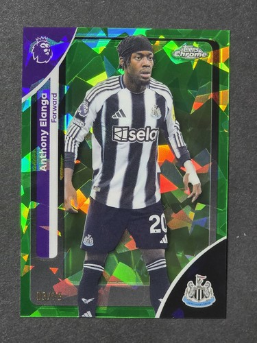 Anthony Elanga /99 Green Newcastle - 2025/26 EPL Topps Chrome Sapphire