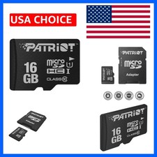Patriot 16GB Micro SD Card - Waterproof, Shockproof, Fast Performance for Videos