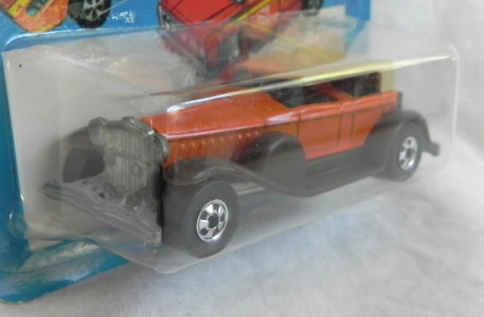 Hot Wheels "Flying Colors" '31 Doozie, Orange & Brown, Hong Kong 1976, MOMC - Image 3 of 4