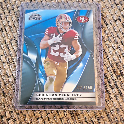 Topps 2025 Chrome Black Christian McCaffrey #88 San Francisco 49ers 031/150