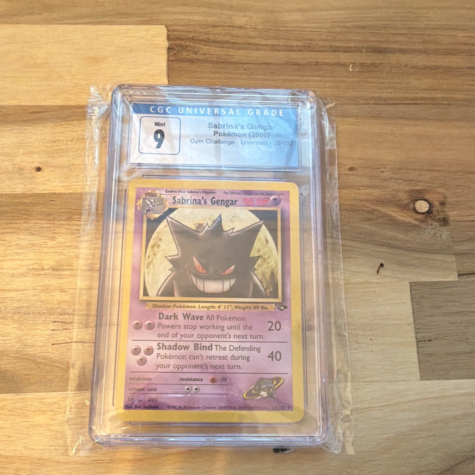 Sabrina's Gengar 29/132 Pokemon Gym Challenge Unlimited English 2000 - CGC 9