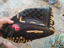Rawlings RSS130C RSB Rękawica softballowa 13 cali Kosz Tkanina Skóra Czarna ZeroShock