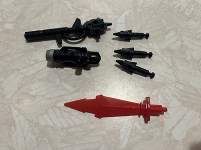 Transformers G1 Vintage Snarl Accessories Cannon Rockets Pod Energo Sword