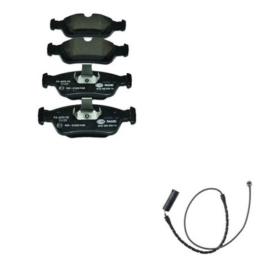 Hella Front Low-Met Disc Brake Pad w/Sensor Kit For BMW E30 E36 318i Z3 Fi