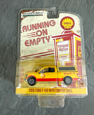 Greenlight Running on Empty 1:64 Ford F-150 2016 Shell Pickup Modellauto OVP