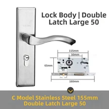304 Stainless Steel Door Lock Set Single Double Tongue with Complete Set
