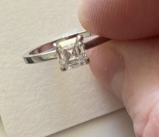 Asscher Cut Diamond Ring 0.69 E VS1 GIA  Exquisite Authenticated