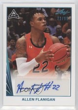 2021-22 Leaf Memories 1990 Base Platinum 72/99 Allen Flanigan #BA-AF1 Auto 00q0
