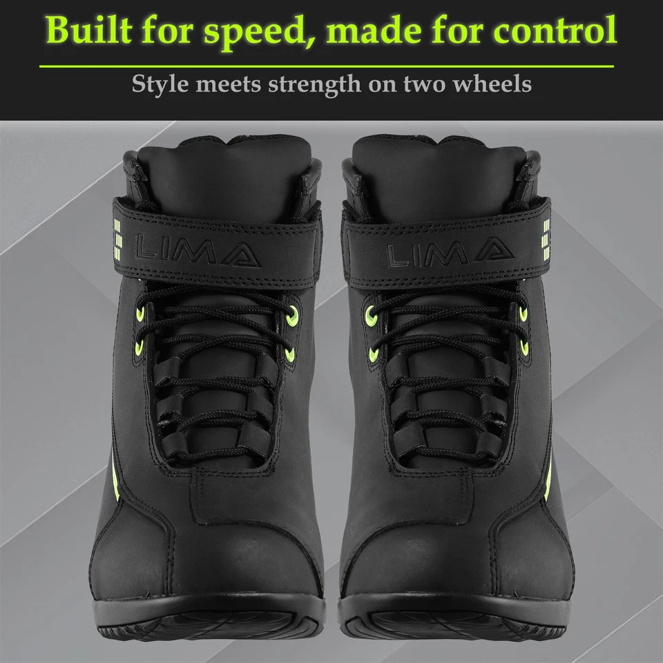 Mens Motorcycle Boots Short Ankle Riding Armoured Waterproof Leather Shoes CE-L2 - Image 3 of 4