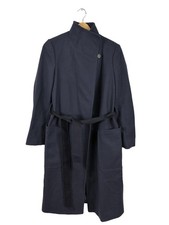 ZARA BASIC Cappotto in lana Donna Cappotto Taglia IT 42 blu stile casual