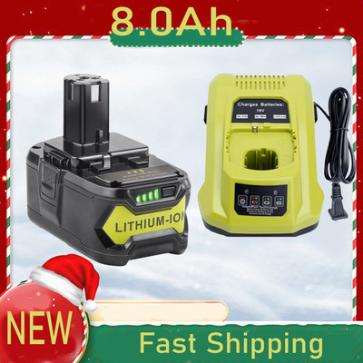 8.0Ah 8Ah For RYOBI 18 V Battery P108 For One Plus High Capacity-Christmas Gift