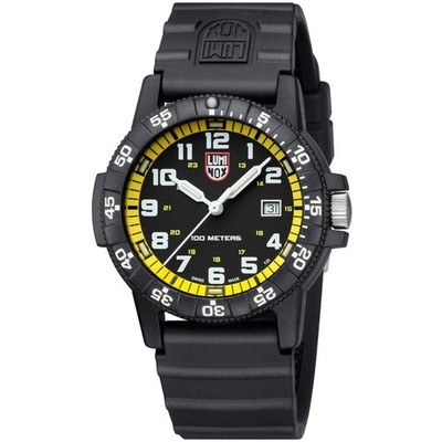 Luminox Men's Watch Leatherback SEA Turtle Giant Black Silicone Strap XS.0325