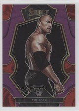 2023 Panini Select WWE Premier Level Purple Prizm 40/99 The Rock #122 0st4