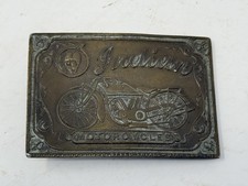 Vintage Indian Motorcycles Brass Belt Buckle Lewis Buckles Chicago USA
