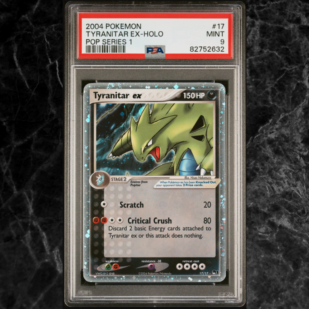 Pokémon Tyranitar ex 17/17 PSA 9 MINT HOLO POP Series 1 2004 Low Pop 💎