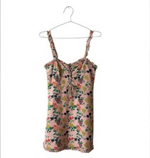 URBAN OUTFITTERS Mini Dress Sweetheart Neckline Sleeveless Pink Sz Medium Fruit