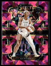 2024 Panini Select WNBA 86 A'ja Wilson Las Vegas Aces Pink Cracked Ice Prizm