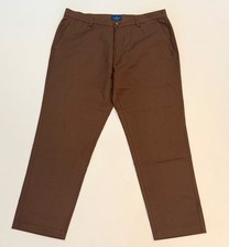 Trussardi taglia Pantalone jeans chino IT 56/XXL marrone scuro misto cotone lino