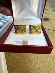 Vintage Ponte Vedra Inn and Club Golf Ball Marker Metal Logo Crest Cufflinks